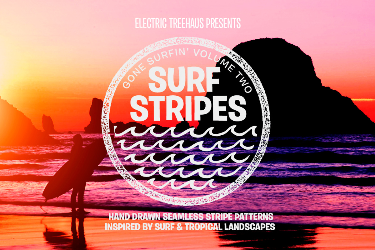 GONE SURFIN' Vol 2 - SURF STRIPES, a Pattern Graphic by Electric Treehaus (Photo 1 of 4)