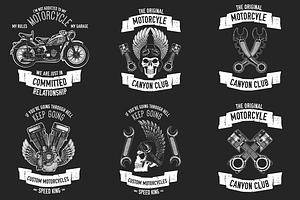 Animal motorcycle emblem logo