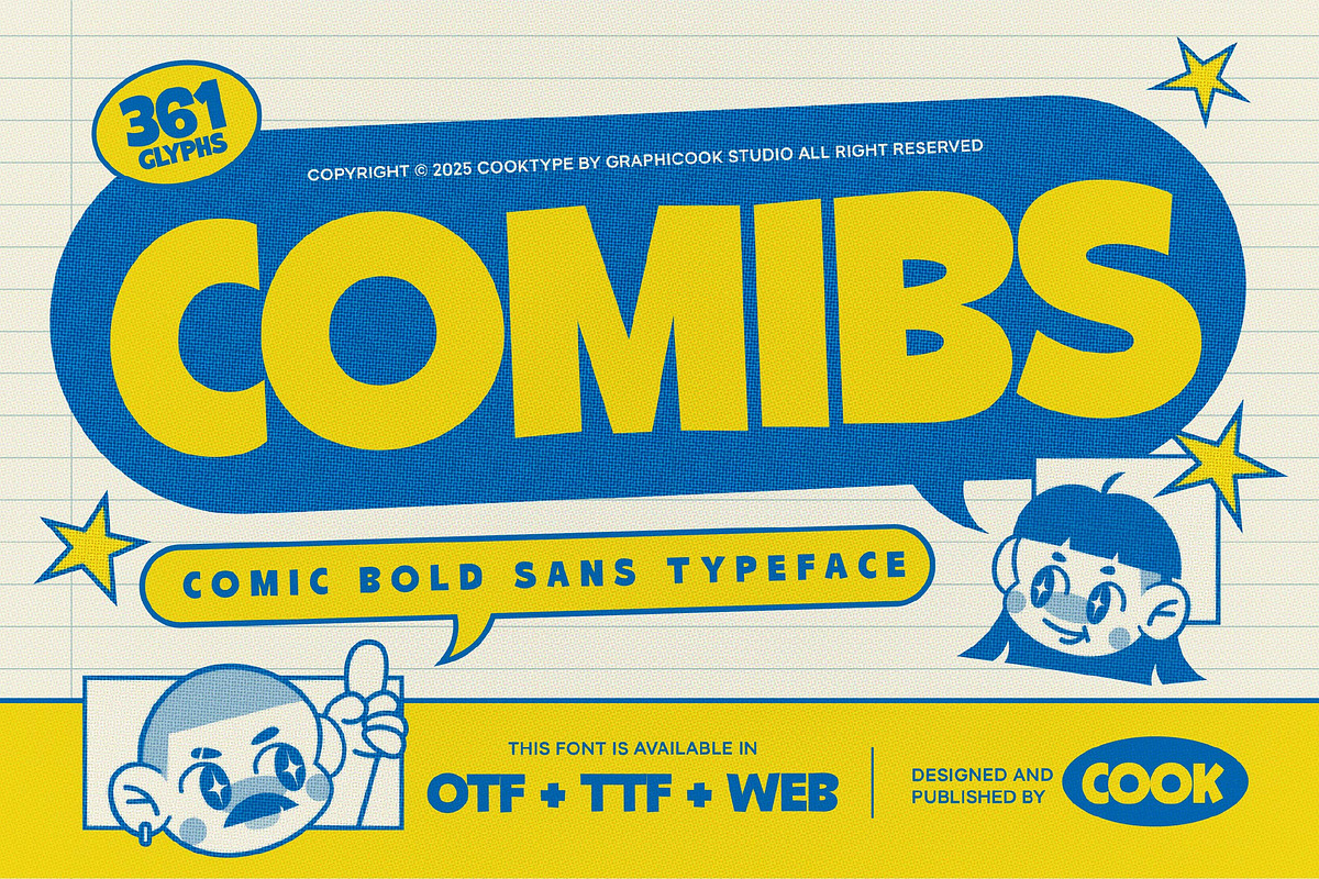 Comibs, a Sans Serif Font by graphicook (Photo 1 of 10)