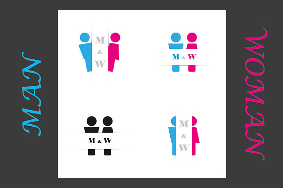 male and female icon set preview 2