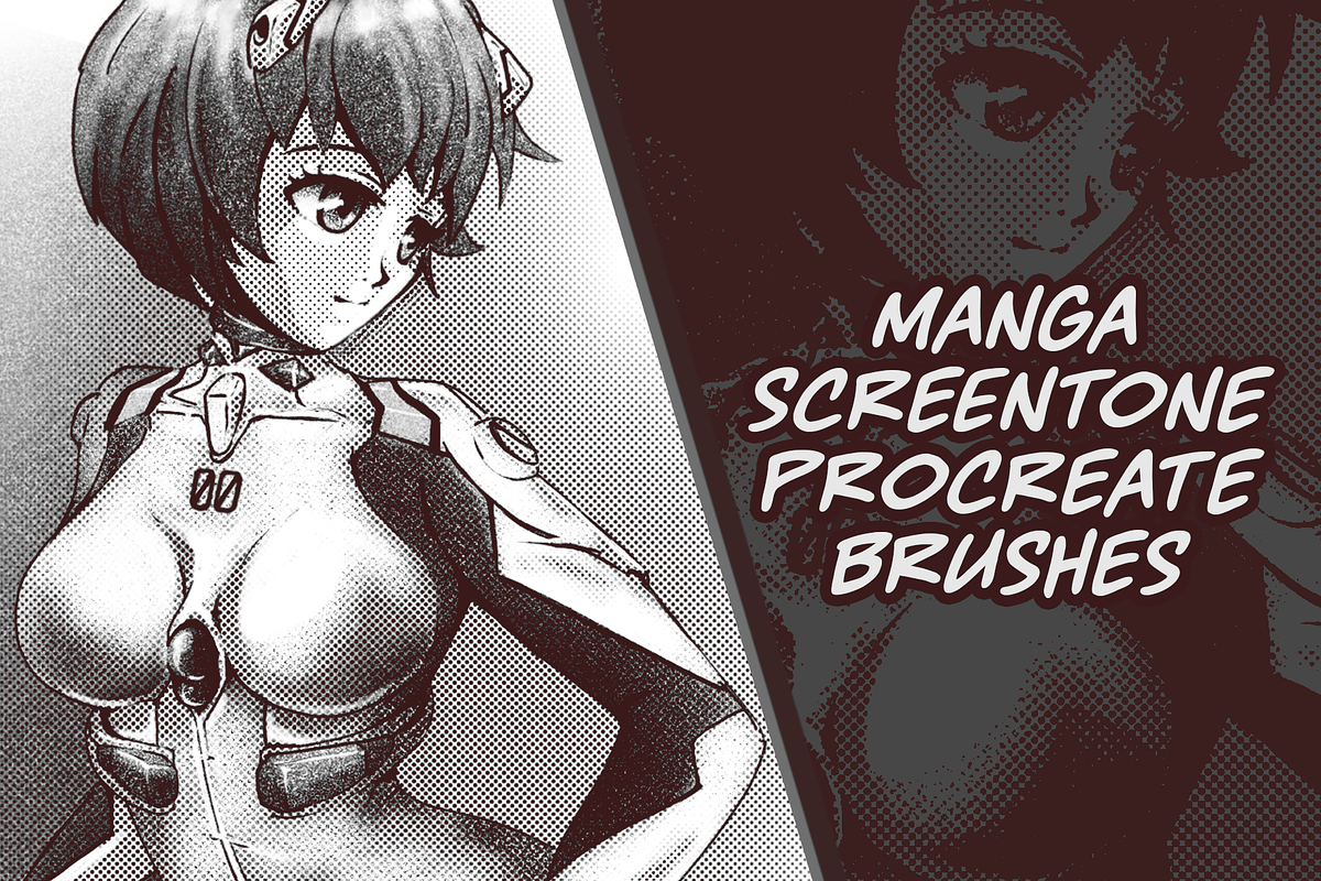 Manga Screentone Procreate Brushes, a Brush Add-On by Unknown Art Guy Brushes (Photo 1 of 5)
