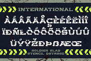 Soldier Slab Stencil Font Duo, a Slab Serif Font by Alphabet Agency (Thumbnail 8 of 8)