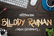 Bllody Rainan, a Script Font by madeDeduk (Thumbnail 1 of 5)
