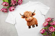 Baby Highland Cow Illustrations Clip, an Object Graphic by Regulrcrative (Thumbnail 4 of 6)