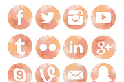 Watercolor Social Media Icons Set, a Templates & Theme by Curly Hair Designs (Thumbnail 5 of 5)