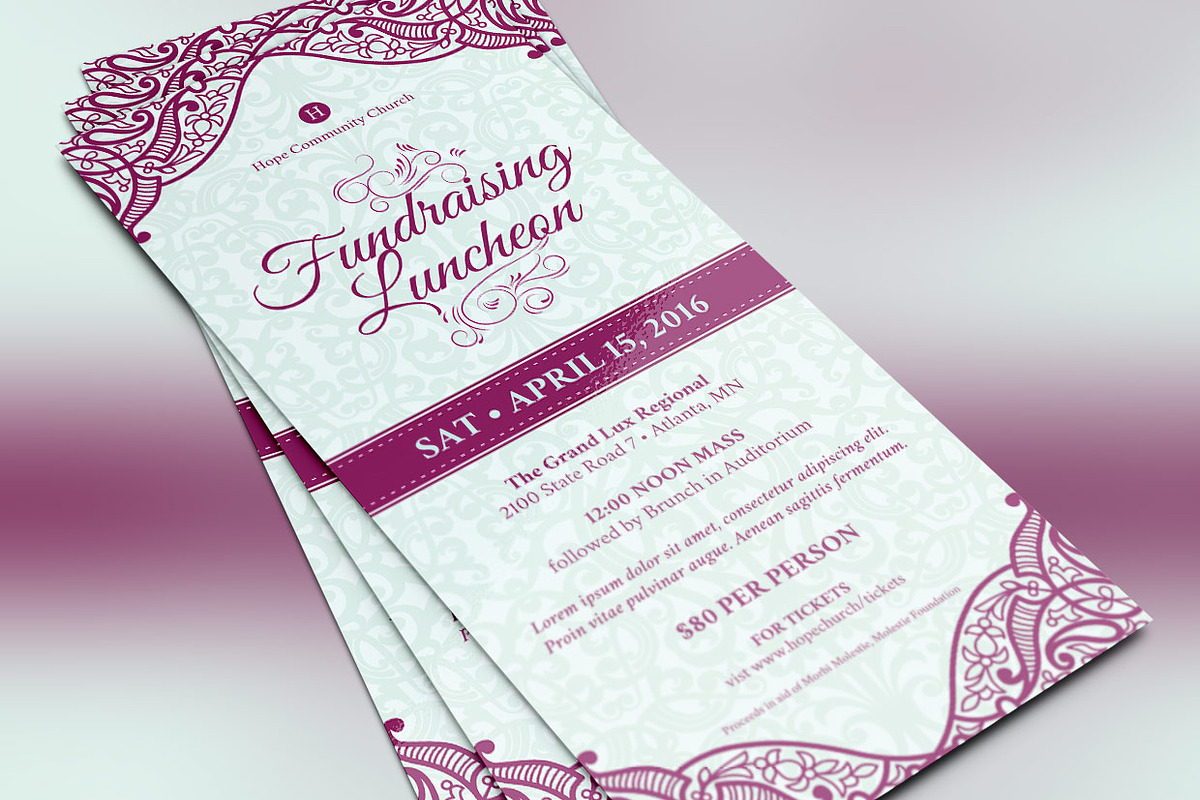 Fundraising Luncheon Flyer Template, a Flyer Template by Godserv Designs (Photo 2 of 4)