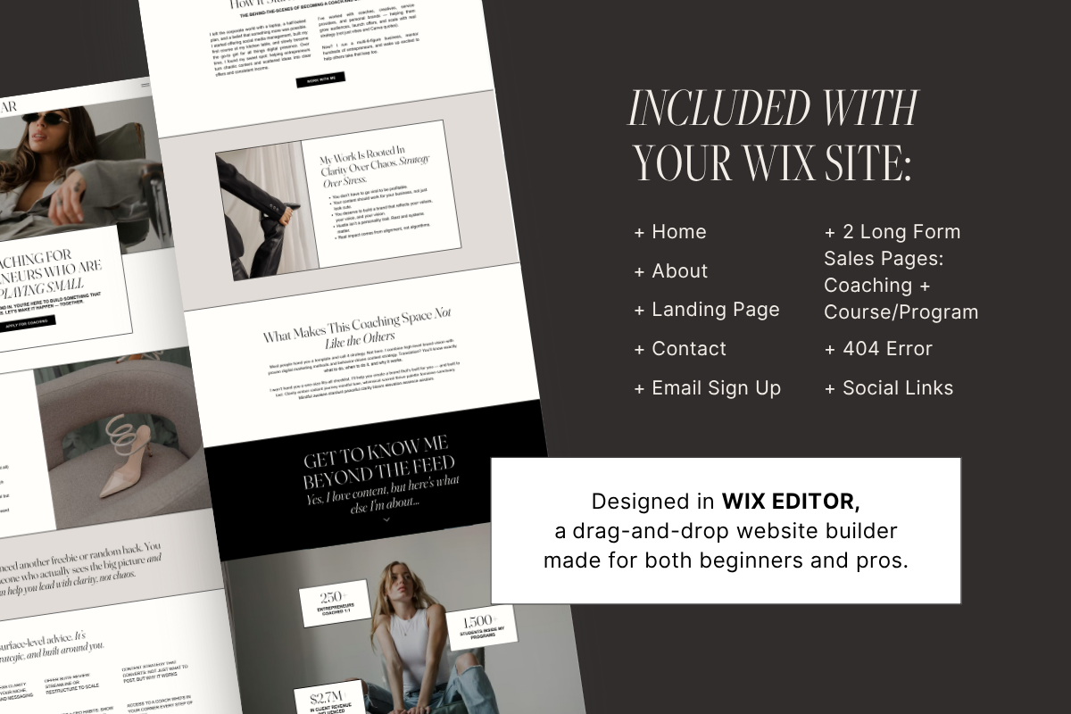 CAVIAR | Wix Website Template preview 2