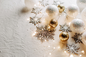 Golden christmas ornaments, a Holiday Photo by Anntuan