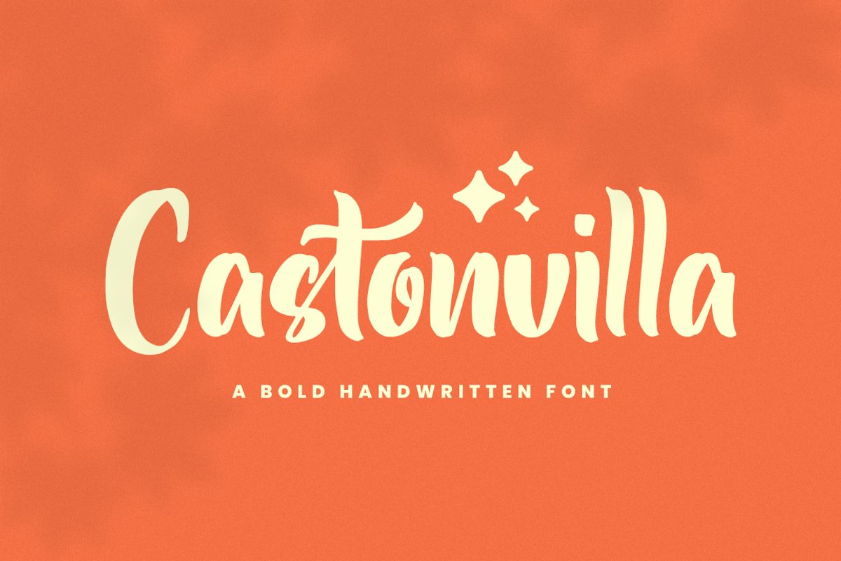 Castonvilla - Bold Handwritten Font, a Handwritten Font by RockboyStd (Photo 1 of 12)