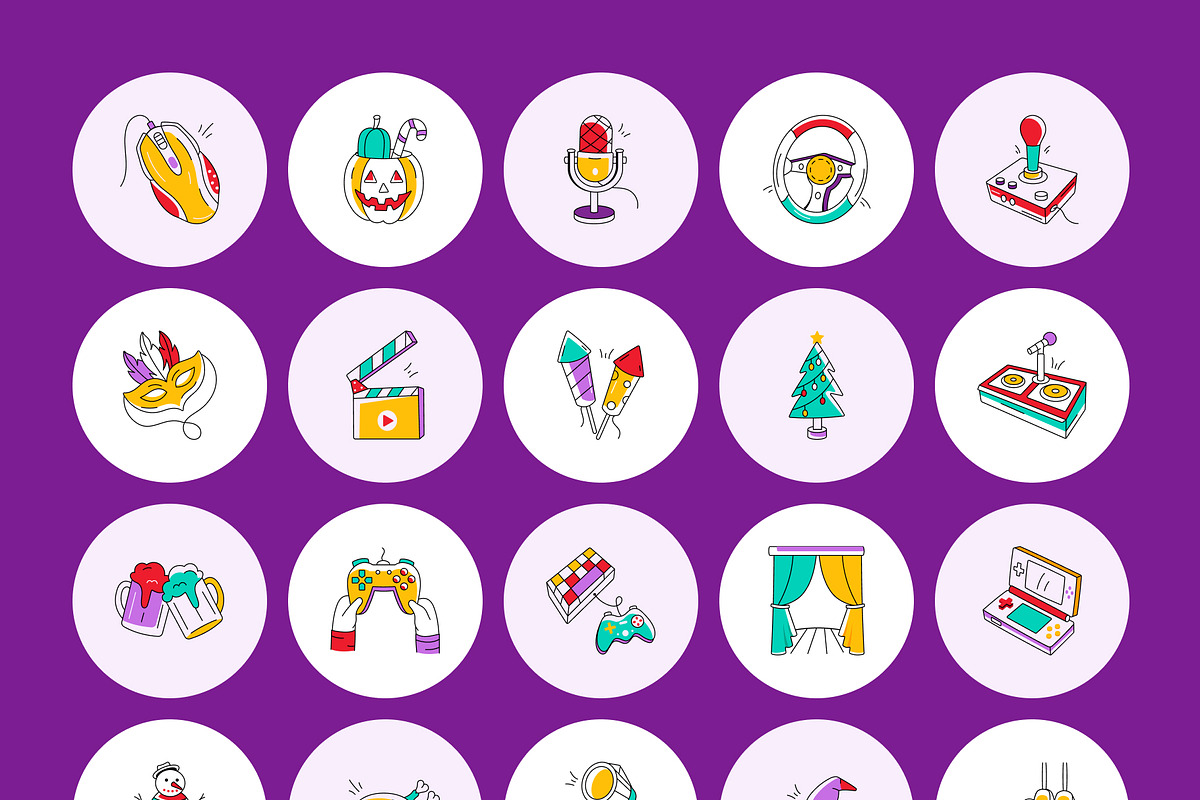 Everyday Doodle Icons Bundle, an Emoji Icon by Creative Stall (Photo 8 of 13)