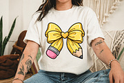 Pencil bow png, Coquette png, a Seasonal Illustration by Libby Wishes (Thumbnail 3 of 4)