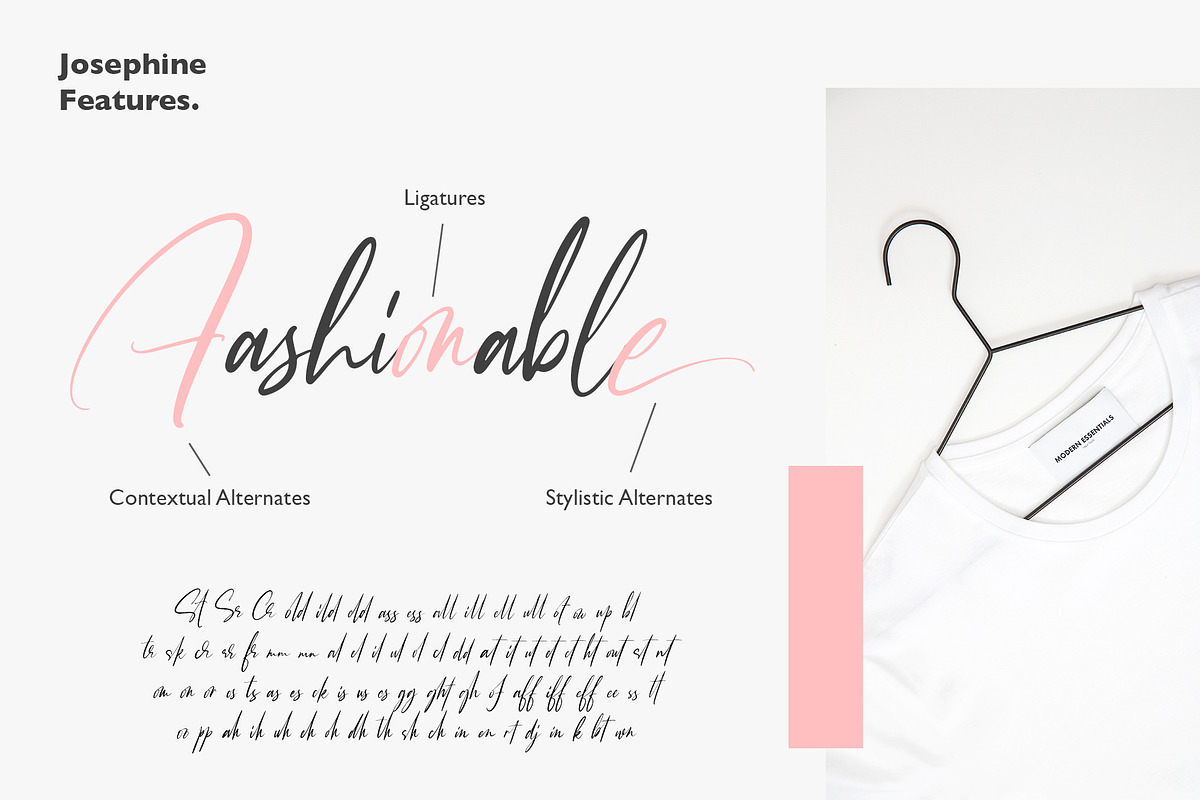 Josephine | Fashionable Script Font preview 6