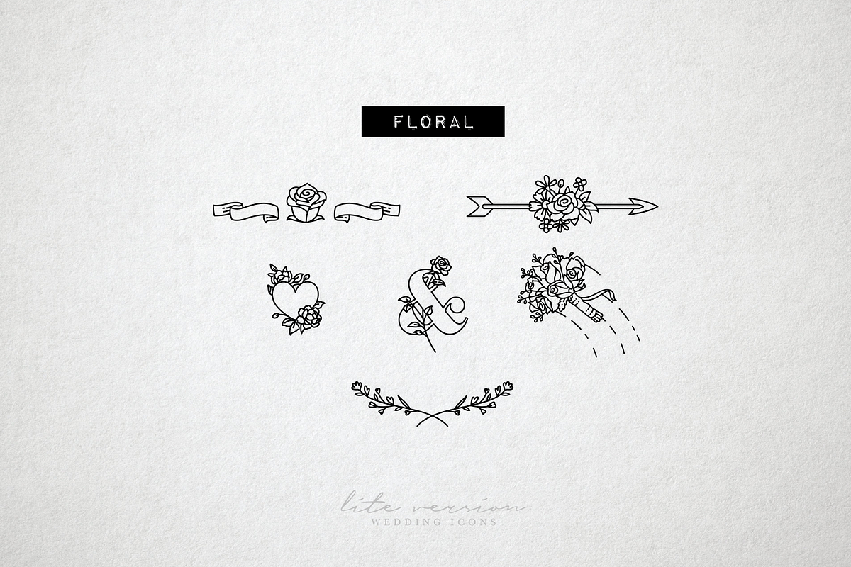 13 Wedding Icons Set - Lite Pack, an Icon by Hatch Design Workshop (Photo 5 of 7)