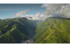Breathtaking aerial view of lush, a Nature Photo by Goinyk