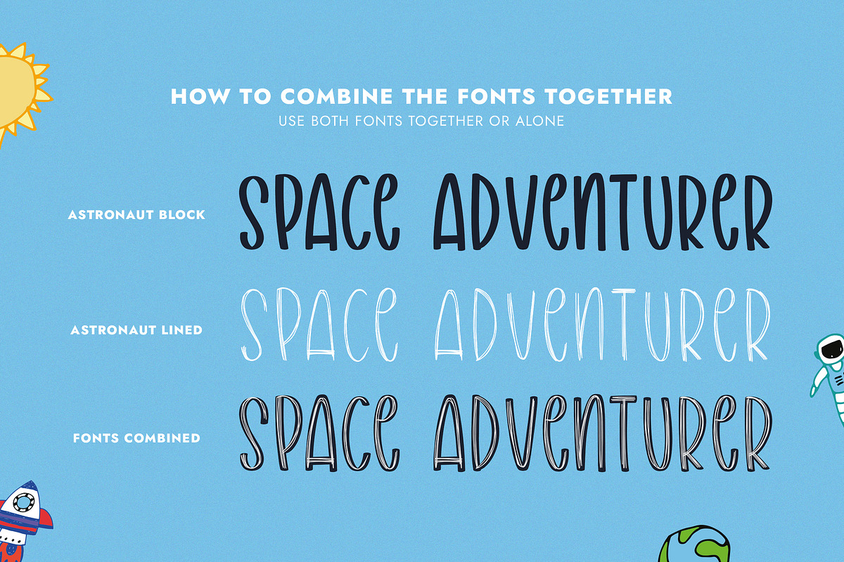 Astronaut Font, a Font by Lollipop Hand Drawn (Photo 5 of 7)