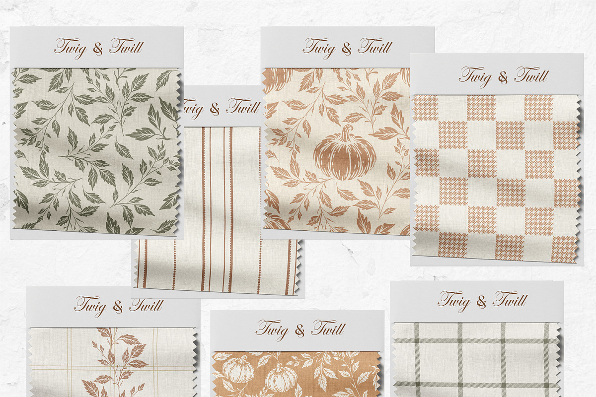 Twig & Twill-Autumn Neutrals, a Pattern Graphic by InaCorart (Photo 4 of 13)