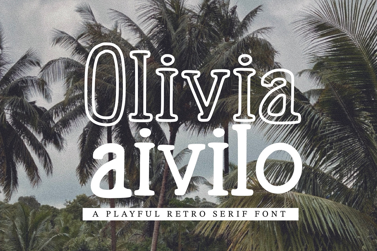 Olivia - A playful retro serif font, a Serif Font by Waterystrokes (Photo 1 of 5)