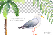 Surfing watercolor clipart set, a Texture Illustration by Vivitta (Thumbnail 2 of 5)