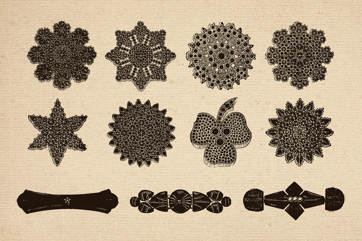 80+ Vintage Illustrations - Brooches, an Illustration by Meglenov (Photo 7 of 8)