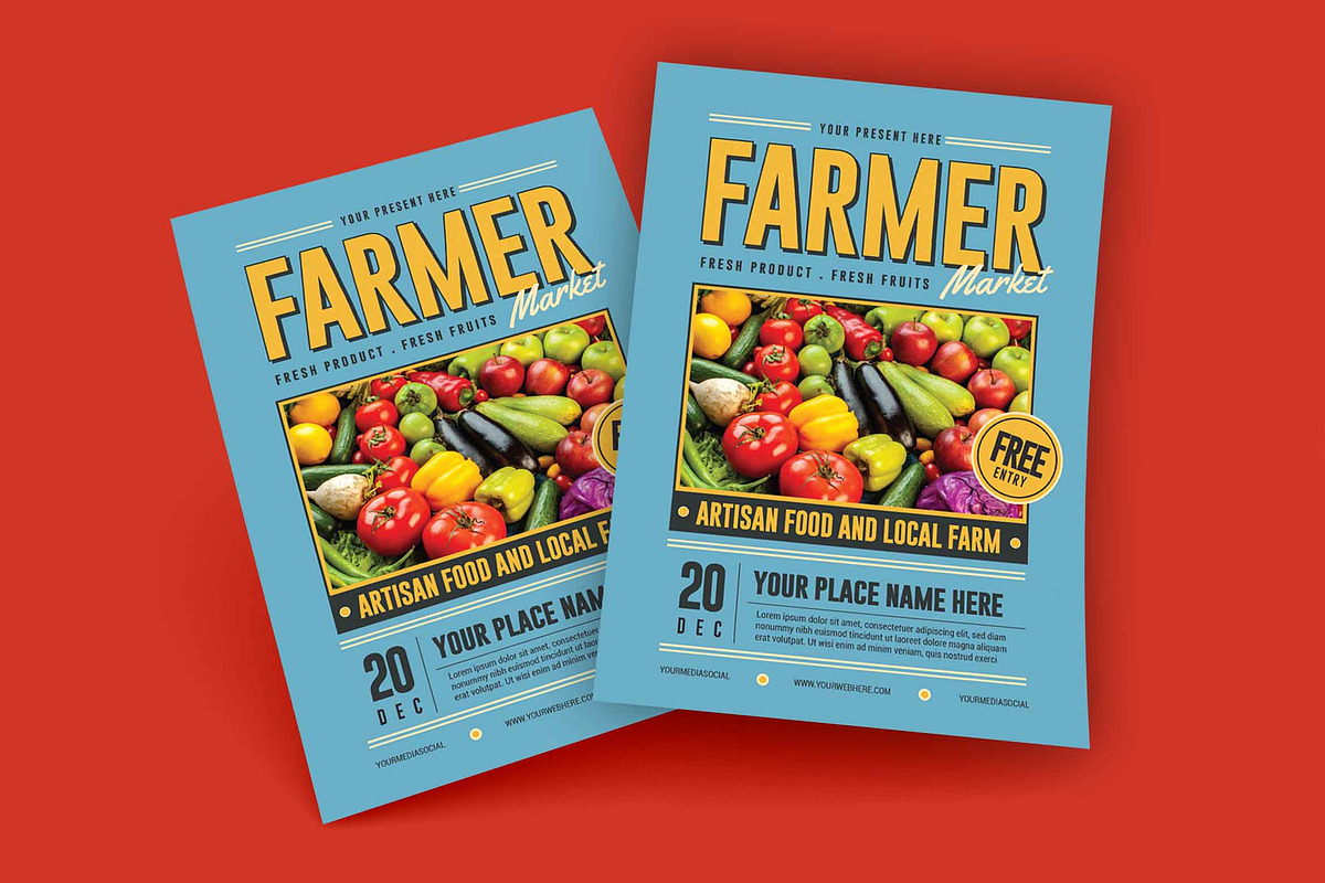 Farmer Market Festival Flyer, a Flyer Template by megarez (Photo 1 of 3)
