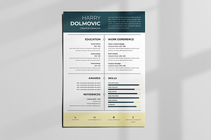 Clean Modern Resume Template, a Resume Template by Jiwstudio