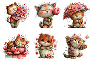 whimsical spring cat clipart, an Illustration by Designworld (Thumbnail 4 of 4)