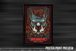 Brandal Front Head Illustration