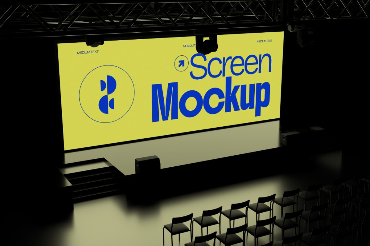 Indoor LED Screen Mockup, a Product Mockup by graphicook