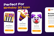 Birthday 3D Icon pack, a Food & Drink 3D Model by orenjidesign (Thumbnail 5 of 8)