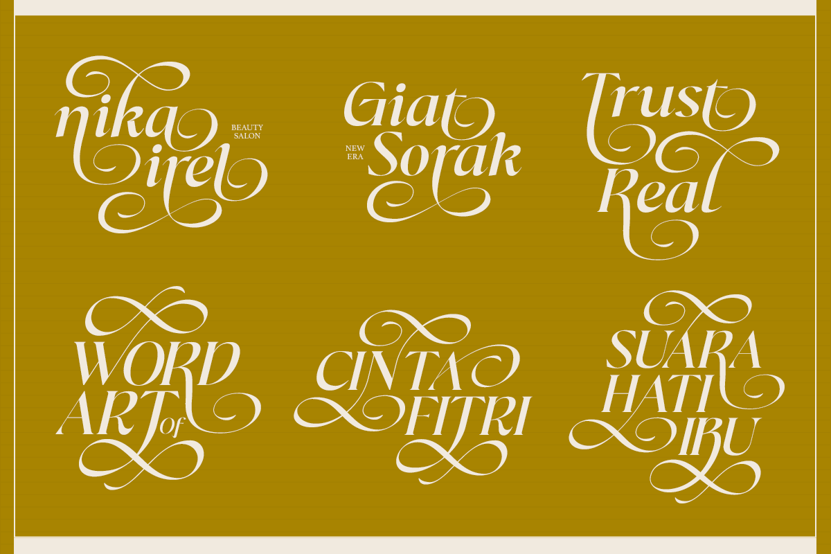 Dh Irlia - 7 Fashion Swash Family, a Serif Font by Dharmas Foundry (Photo 4 of 19)