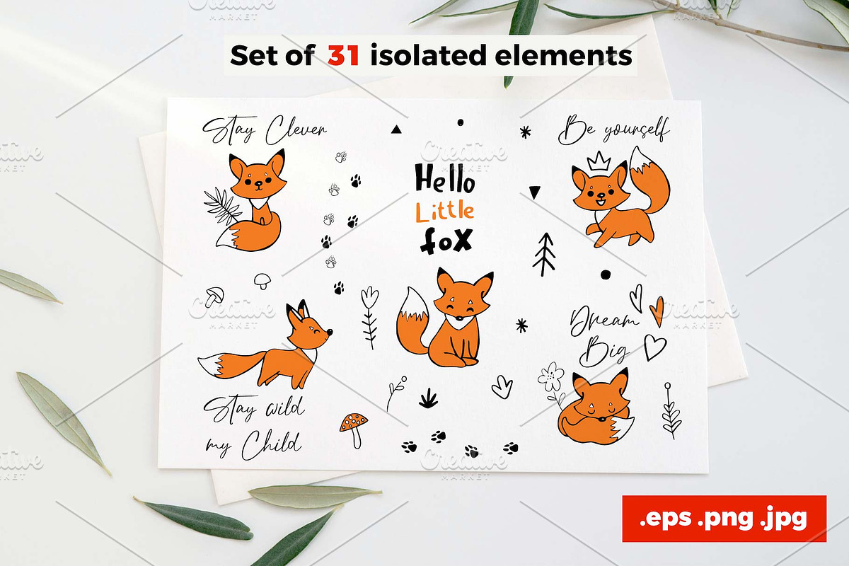 Little Brave Fox. Nursery poster kit, an Animal Illustration by Sopelkin (Photo 2 of 5)