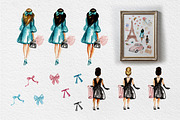 Watercolour Paris Travel Clip art, a Decorative Illustration by HabitusDesigns (Thumbnail 2 of 8)