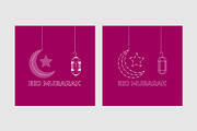 Eid Mubarak Greeting Card, a Decorative Illustration by Lakhan1998 (Thumbnail 3 of 6)