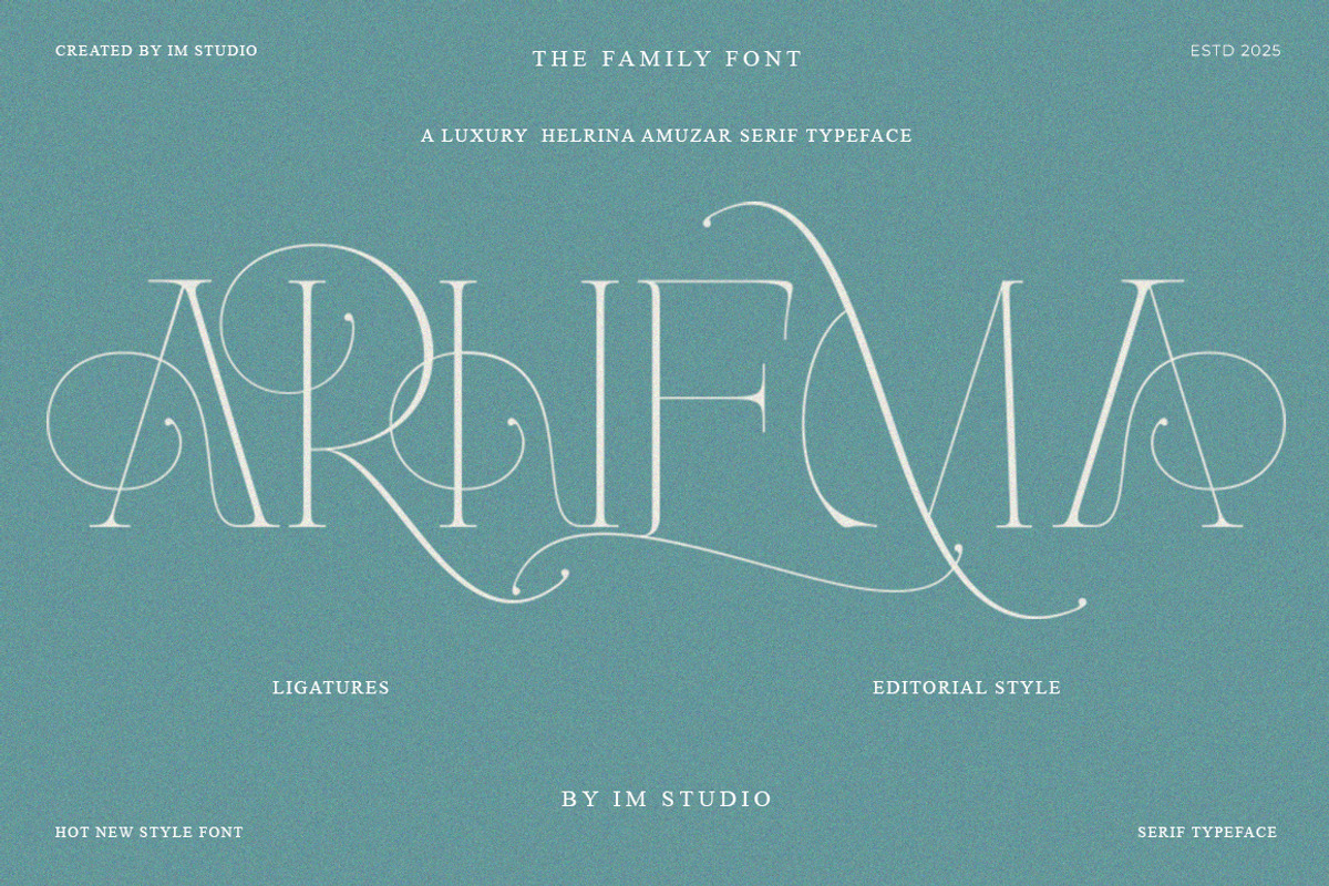 Helrina Amuzar | 10 Font Style, a Serif Font by IM Studio (Photo 6 of 13)