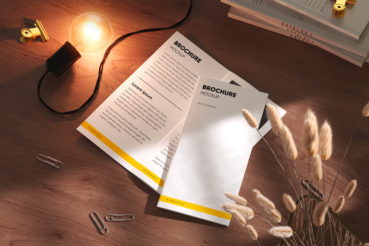 Brochure Mockup, a Books & Magazine Mockup by WebAndCat (Photo 6 of 9)