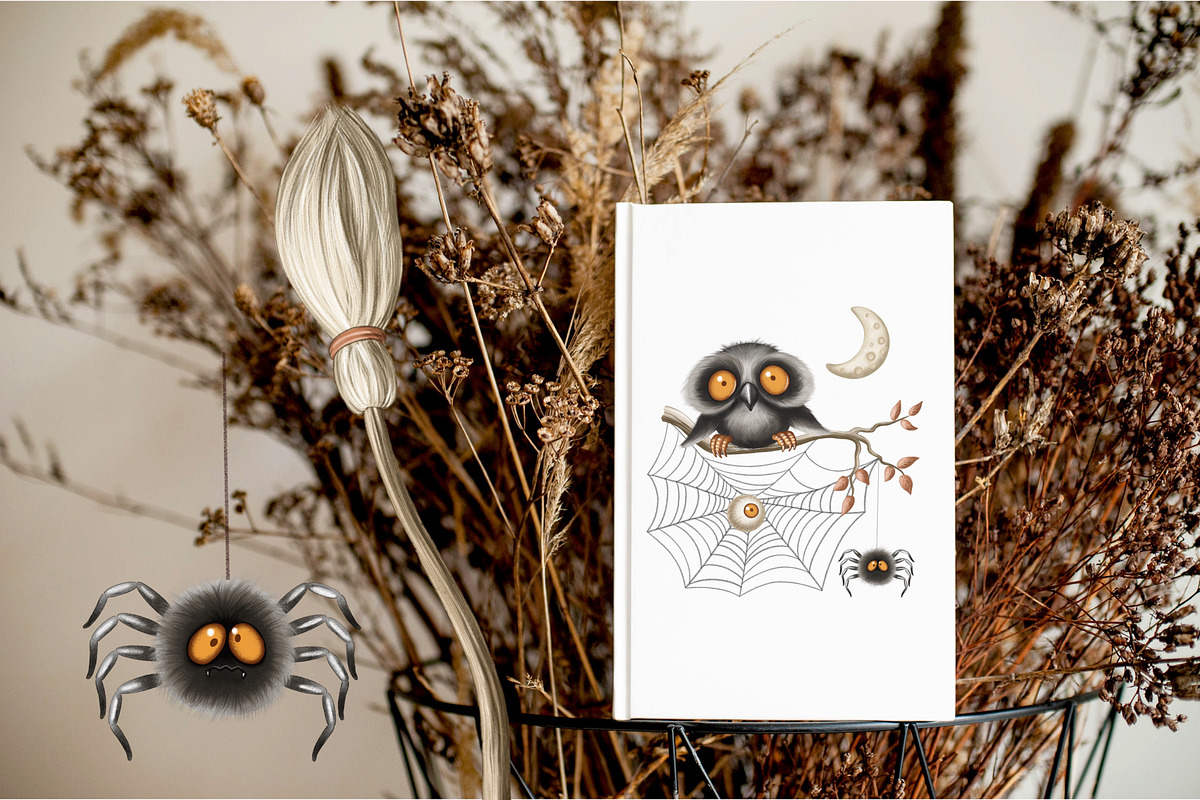Magical Lemur Halloween Set, an Illustration by IrynaPanashii (Photo 4 of 10)