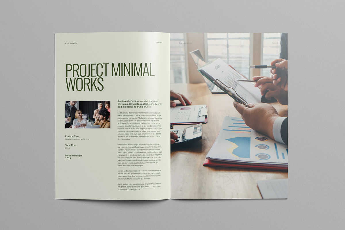Design Portfolio Template | CANVA, a Brochure Template by Pixelpick (Photo 7 of 9)