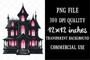 Creepy Black and Pink Halloween PNG, an Illustration by Designking (Thumbnail 4 of 4)