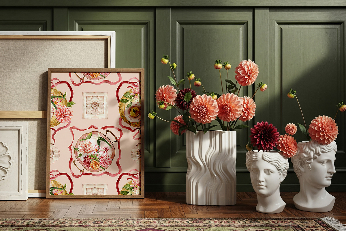 Dahlia Watercolor Collection, a Decorative Illustration by ArtMaslyana (Photo 13 of 15)
