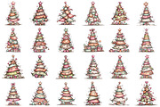 Whimsical Christmas Tree Clipart Bun, an Illustration by designcity5 (Thumbnail 2 of 5)