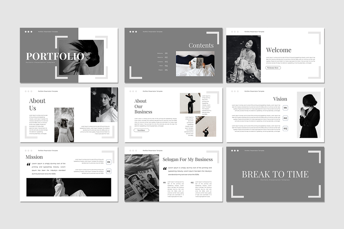 Portfolio - Google Slides Template, a Presentation Template by QR ...