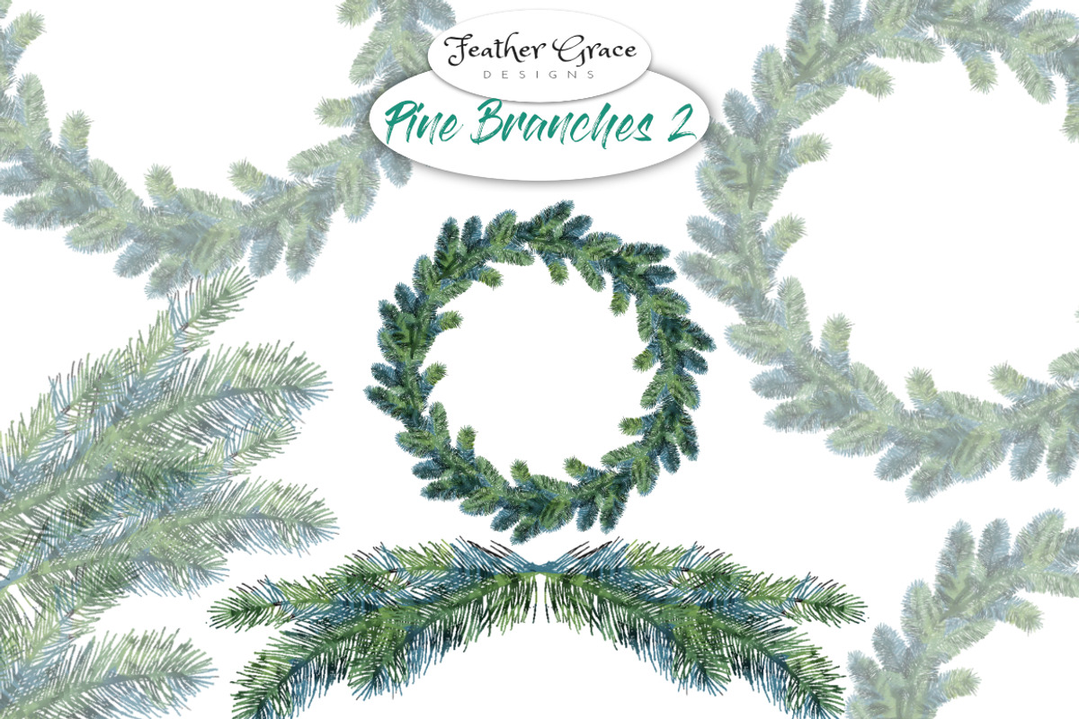 Pine Branches 2, an Illustration by Feather Grace Designs (Photo 3 of 3)