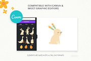 Hello Spring. Happy Easter clipart, an Animal Illustration by Irina Ostapenko (Thumbnail 6 of 9)