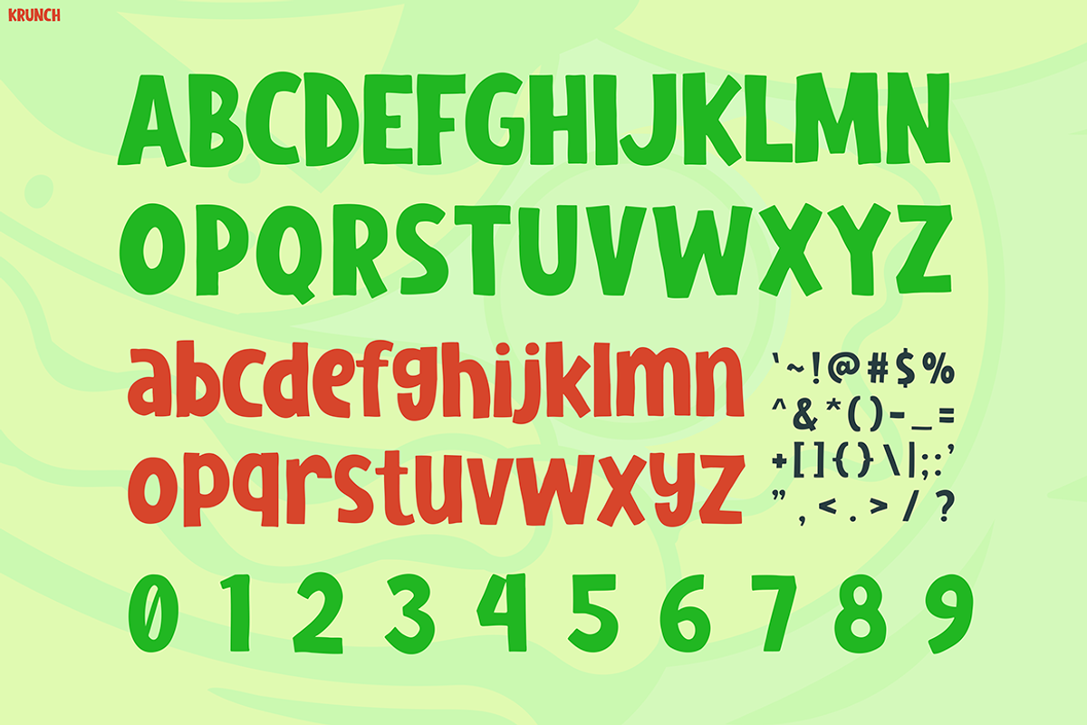 KRUNCH, a Sans Serif Font by Pinisi ART (Photo 2 of 10)