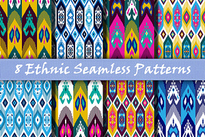 8 Ethnic Seamless Patterns