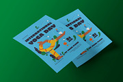 Retro International Yoga Day Flyer, a Flyer Template by Neermana (Thumbnail 3 of 4)