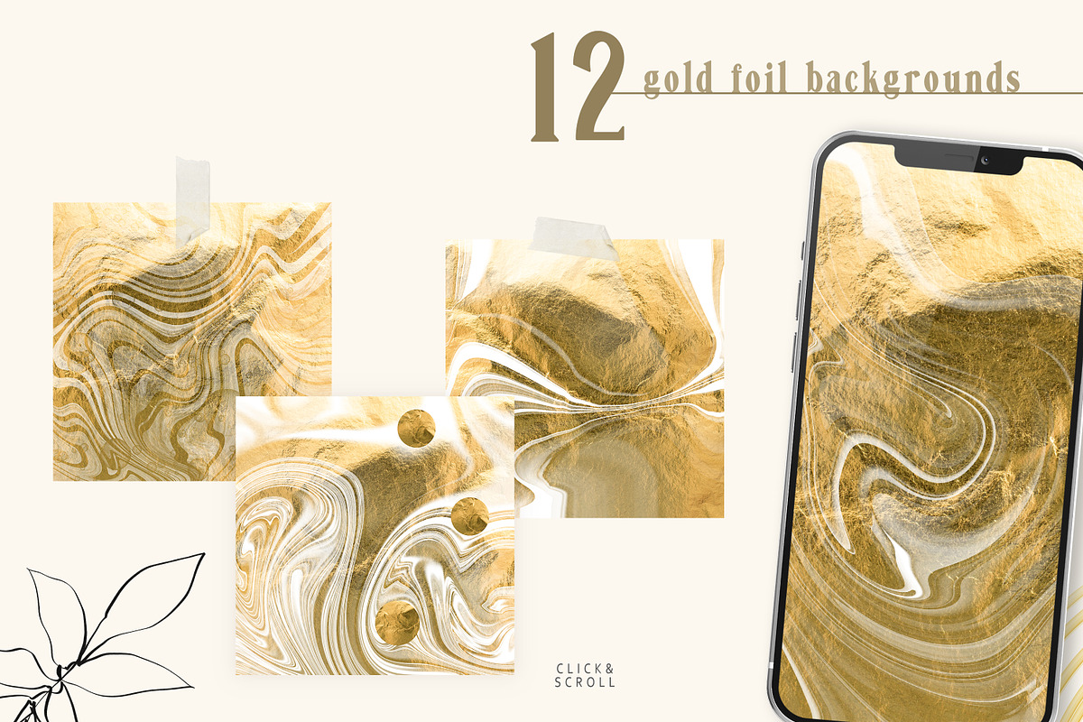 GOLD RUSH abstract collection, a Texture Graphic by Tiana Geo (Photo 17 of 19)