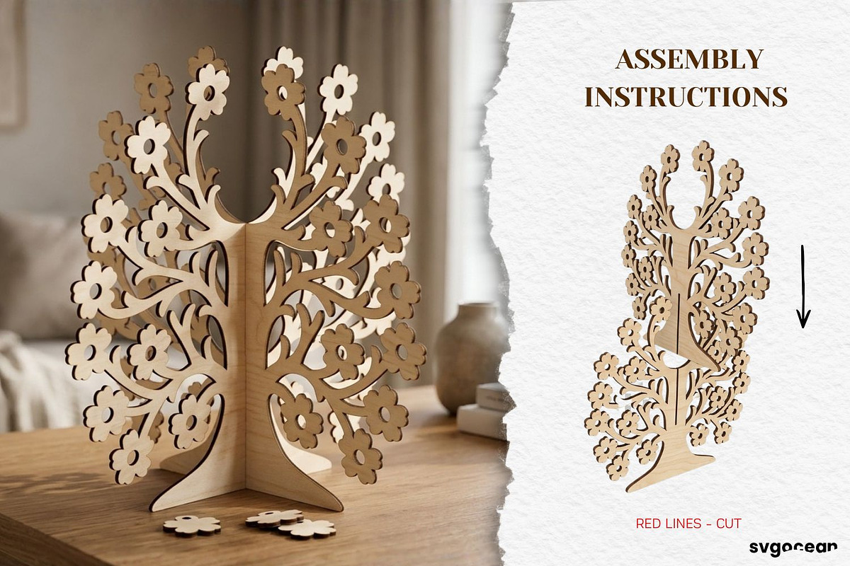3D Family Tree Stand SVG Bundle, a Decorative Illustration by svgocean (Photo 13 of 14)