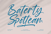 Baterty Spotteam Elegant Brush Font