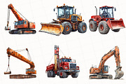 Construction Vehicles Clipart, an Illustration by OK Design (Thumbnail 2 of 5)